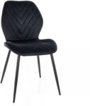 SIGNAL MEBLE Broda Velvet étkezőszék, fekete