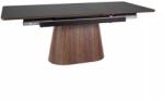 SIGNAL MEBLE Girona étkezőasztal, fekete / dió