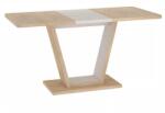SIGNAL MEBLE Levin étkezőasztal, cremona tölgy / krém
