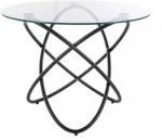 SIGNAL MEBLE Acuto étkezőasztal, átlátszó / fekete