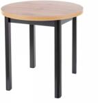 SIGNAL MEBLE Adam étkezőasztal - 80 cm átmérő, artisan tölgy / fekete