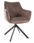 SIGNAL MEBLE Azalia Velvet étkezőszék, barna / fekete