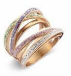  Victoria Rose gold színű színes köves gyűrű (VBNCZ27854) - oliviashop