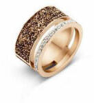  Victoria Rose gold színű fekete köves gyűrű (VBNCZ30458) - oliviashop