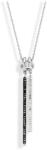 Victoria Ezüst színű fekete, fehér köves nyaklánc (VBKACA66047) - oliviashop