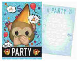  Emoji Blue Party Meghívó (ARJ008031J) - oliviashop