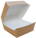  Hamburger doboz, fánkdoboz 11, 5x11, 5x7, 5cm street food barna-fehér (SZID-02237)