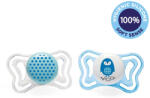  CHICCO Cumisüveg Physio Light szilikon 2-6h fiú - pöttyös/pingvin 2 db (71031-21B)