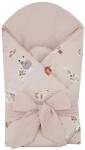 EKO Muszlin pólya kókusz kivehető betéttel My farma Muselin Powder pink 75x75 cm (RO-36-MY-FARM-MUSELIN)