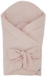EKO Muszlin pólya kókusz kivehető betéttel és masnival Powder pink 75x75 cm (RO-34-POWDER-PINK)