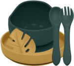  PETITE&MARS Szilikon étkészlet TAKE&MATCH 4 db Misty Green - Intense Ochre 6hó+ (VP-F171117)