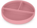  PETITE&MARS Szilikon osztott tányér, kerek Take&Match Dusty Rose 6m+ (715820)