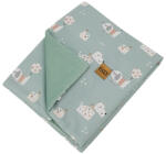  EKO Takaró pamutból VELVET Dogs Mint béléssel 100x80 cm (PLE-52-DOGS)