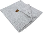  EKO Kötött takaró béléssel Szürke 100x80 cm (PLE-96-GREY)