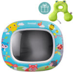  BENBAT Zrkadielko detské Night&Day - lesní kamaráti 0m+ Nákrčník s opierkou hlavy, žabka 0-12 m (VP-F187173)