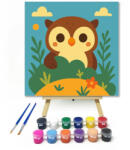  Cuki Bagoly a Virágos Dombon - gyerek számfestő készlet