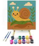  Mosolygós Csiga a Zöld Levélen - gyerek számfestő készlet