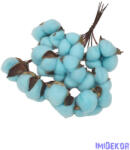  Drótos szárú gyapot 10db 5-6 cm fej - Világos kék