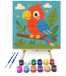  Vidám Papagáj a Trópusi Ágon - gyerek számfestő készlet