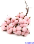  Drótos szárú gyapot 10db 5-6 cm fej - Rózsaszín