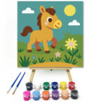  Vidám Kispóni a Virágos Réten - gyerek számfestő készlet