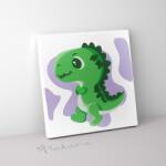 Makana Dínó - Gyerek számfestő készlet (20x20 cm keretre feszített)