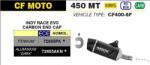 Arrow Exhaust Tobă finală ARROW Indy Race EVO pentru CF Moto 450 MT 2024+, Aluminiu închis (Dark) - brsmoto - 3 456,00 RON