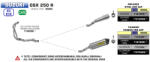 Arrow Exhaust Tobă finală ARROW Pro-Race pentru Suzuki GSX 250 R 2017-2020, Oțel închis (Dark)