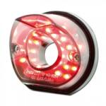  Stop LED moto PIPE negru sticlă fumurie