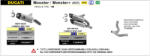Arrow Exhaust Pereche de tobe finale ARROW Round-Sil pentru Ducati Monster 937 2021-2024, Titan închis (Dark)
