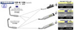 Arrow Exhaust Tobă finală ARROW Thunder pentru Yamaha MT 125 2020+, Aluminiu închis (Dark) - brsmoto - 1 812,00 RON