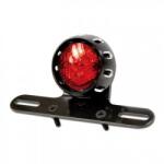  Stop LED CNC | Suport | Roșu , Argintiu, Ø 70 mm