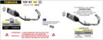 Arrow Exhaust Sistem complet de evacuare ARROW Pista pentru Yamaha YZF R7 2021-2024, Titan închis (Dark)