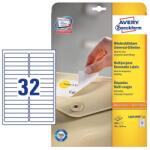 AVERY Etikett AVERY L6031REV-25 96x16, 9 mm univerzális visszaszedhető fehér (L6031REV-25) - nyomtassingyen