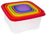  Ételtartó doboz szett STERK műanyag szivárvány 7 darabos - nyomtassingyen