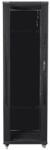 Lanberg FF01-6642-12B 19" 42U SZÉL: 600 MÉLY: 600 MAG: 2047 lapraszerelt üvegajtós fekete rack szekrény (FF01-6642-12B) - nyomtassingyen