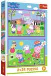 Trefl Peppa a játszótéren 2x24 db-os (34435)