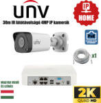  UNV 1 Kamerás 4MP IP kamerarendszer POE 8MP rögzítővel szereld magad csomagban