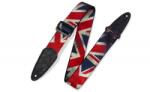 Levy's MDP-UK Gitárpánt, szublimálva nyomtatott, poliészter, 5cm széles, 165cm hosszú, koptatott zászló (MDP-UK)