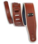 Levy's M26VCP-RED_NAV Gitárpánt, kétoldalú, puhított bõr, 6.5cm széles, 142cm hosszú, piros-tengerkék (M26VCP-RED_NAV)