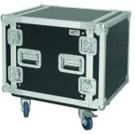 Proel CR210BLKMW Rack doboz 10U, gurulós, mé: 450mm, 19", fekete, 9mm vast, 5 rétegű fa, alu profil, 100mm kerék (CR210BLKMW)