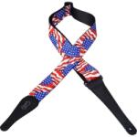 Levy's MP-09 Gitárpánt, poliészter, nyomtatott design, bõr végekkel, méretezõ csattal, állítható 165cm (MP-09)