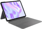 Logitech Combo Touch US - безжична клавиатура с тракпад и отделящ се кейс с поставка за Apple iPad Pro 13 (2024) (тъмносив)