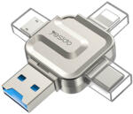 YESIDO Card Reader 4in1 TF, Yesido GS23, Сив (GS23)