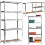 Pepita Raft industrial metalic cu panouri MDF 180x90x40cm - capacitate de încărcare 750kg (KF-S18090) Raft