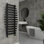  Ovale Törölközőszárítós Radiátor 600x1200mm, Design, Fekete, 520w