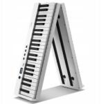 Vevor 88 billentyűs, összecsukható, hordozható, összecsukható zongora, Bluetooth, MIDI, fehér (ZDSMGQ88JBSWOIO)