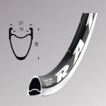 REMERX Felni Rapid 622x15 24h Fekete, Köszörült Fékfelületes