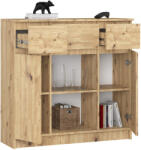 AKORD K100 Artisan Tölgy Komód 101cm 2 Ajtós 3 Fiókos (AKO-KOMMK1002D3SZ1PARTPK)