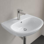 Villeroy & Boch O. novo fali kerámia mosdó 55x44 cm csaplyukkal és túlfolyóval, alpin fehér 4A405501 (4A405501)